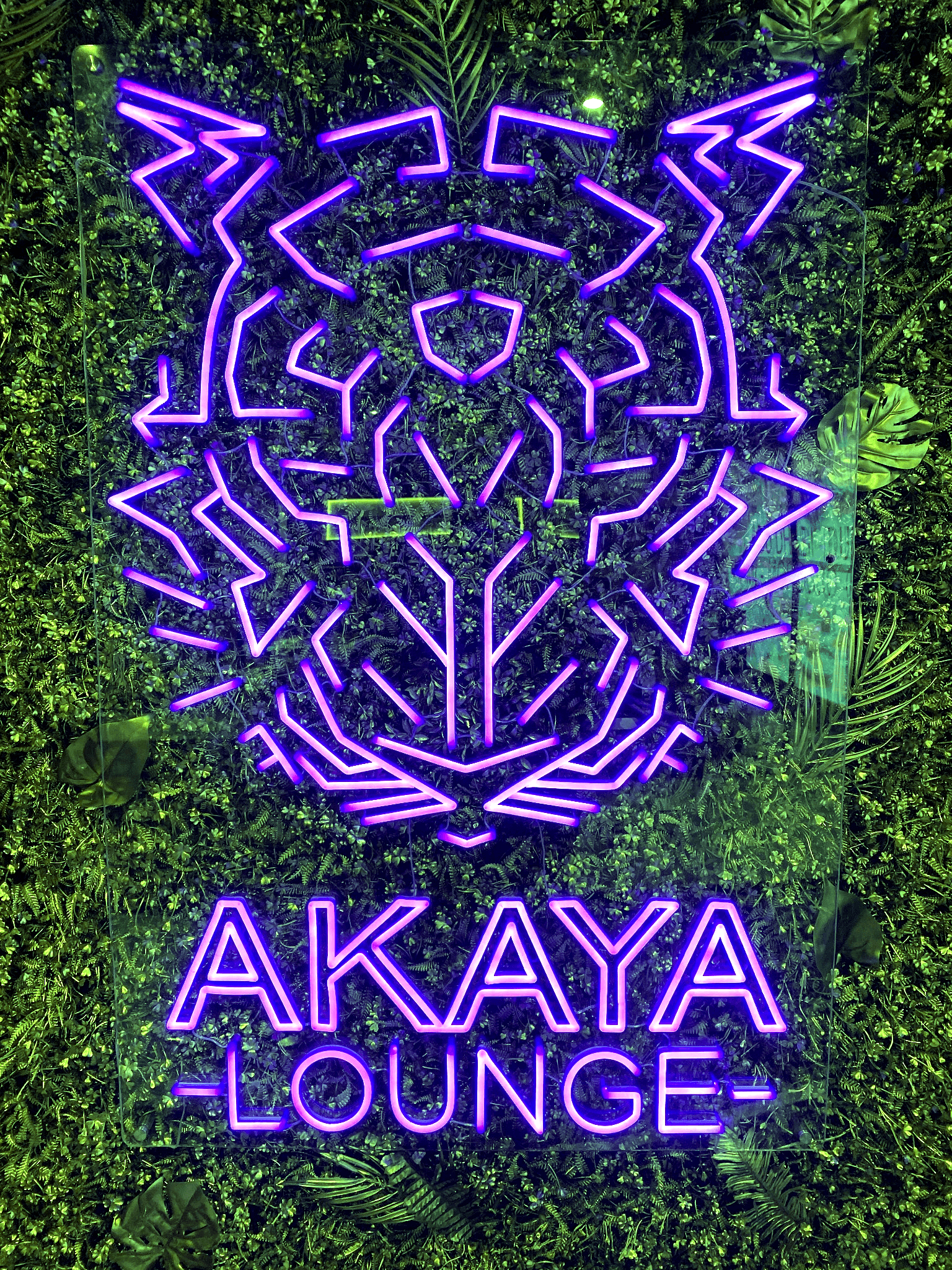 Akaya Lounge neon sign